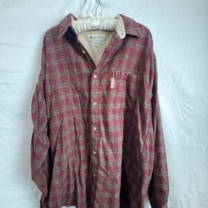 Columbia Beige and White Lined Jacket